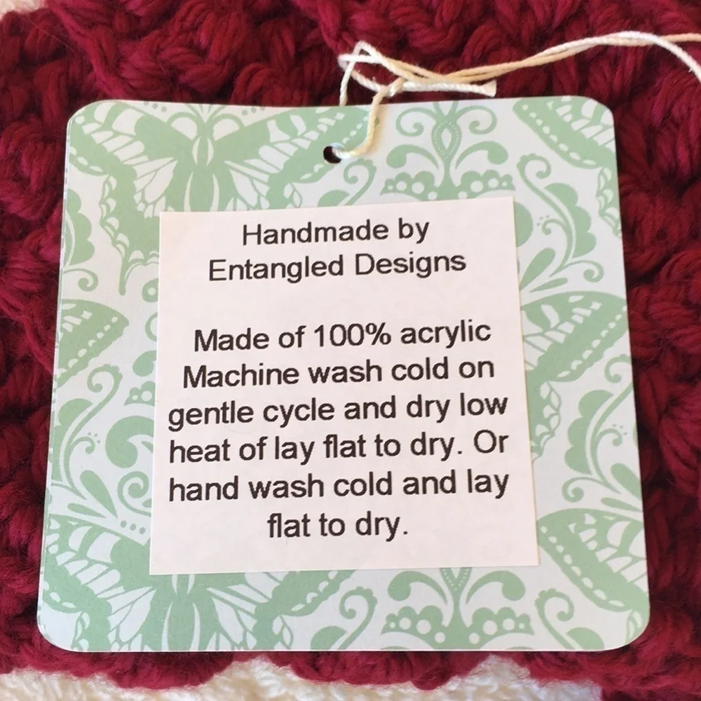 HANDMADE INFINITY SCARF AND BEANIE HAT NWT